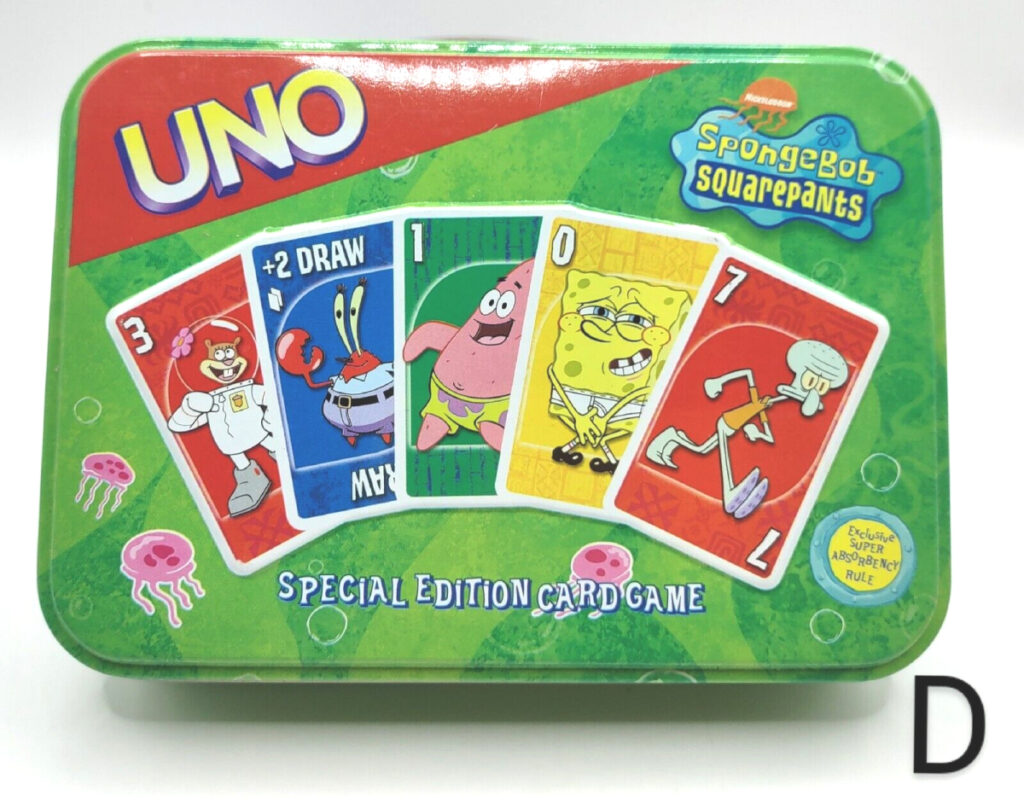 UNO Spongebob Card Game Tin