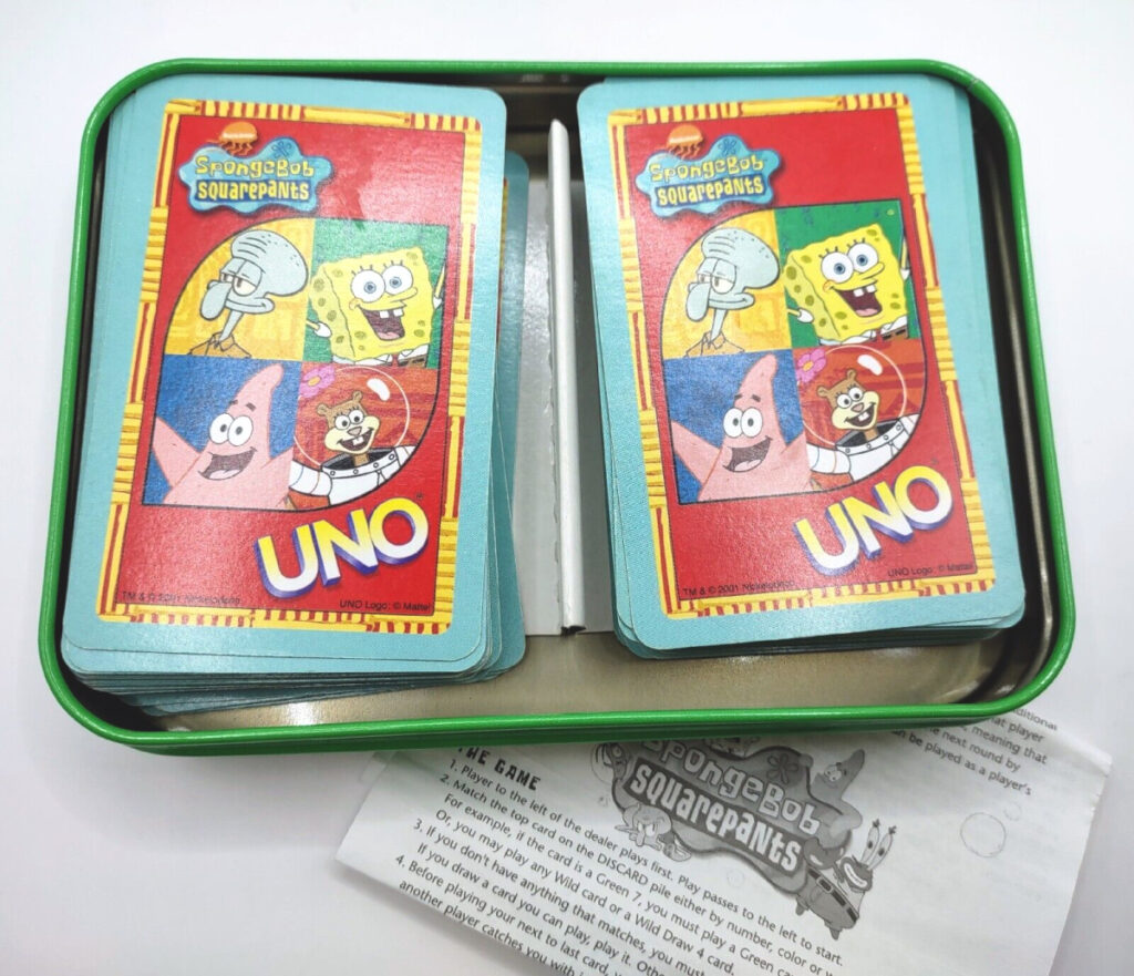 UNO Spongebob Card Game Cards